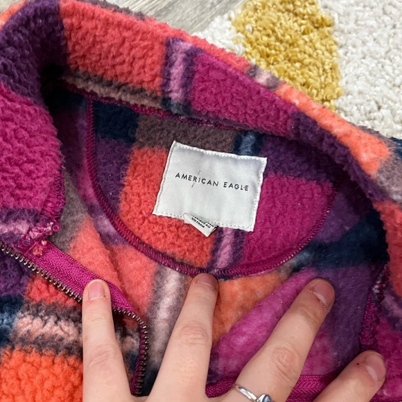 American Eagle Flannel Sweater - Picture 2 of 8